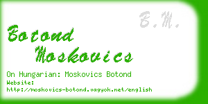 botond moskovics business card